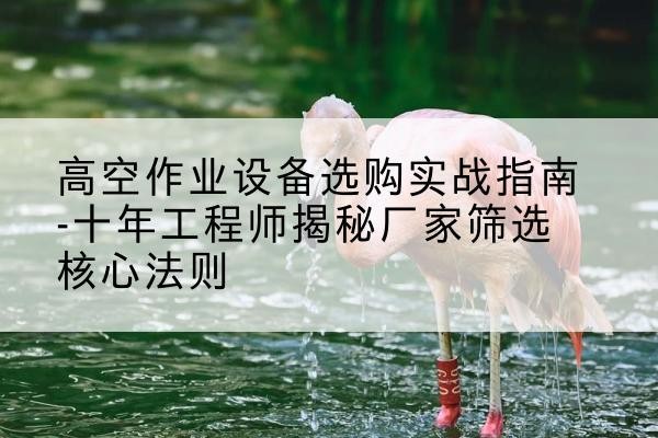 万柏林剪叉式升降机厂家-高空作业设备选购实战指南-十年工程师揭秘厂家筛选核心法则