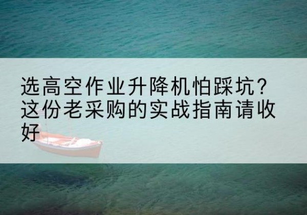万柏林高空作业升降机厂家推荐-选高空作业升降机怕踩坑？这份老采购的实战指南请收好